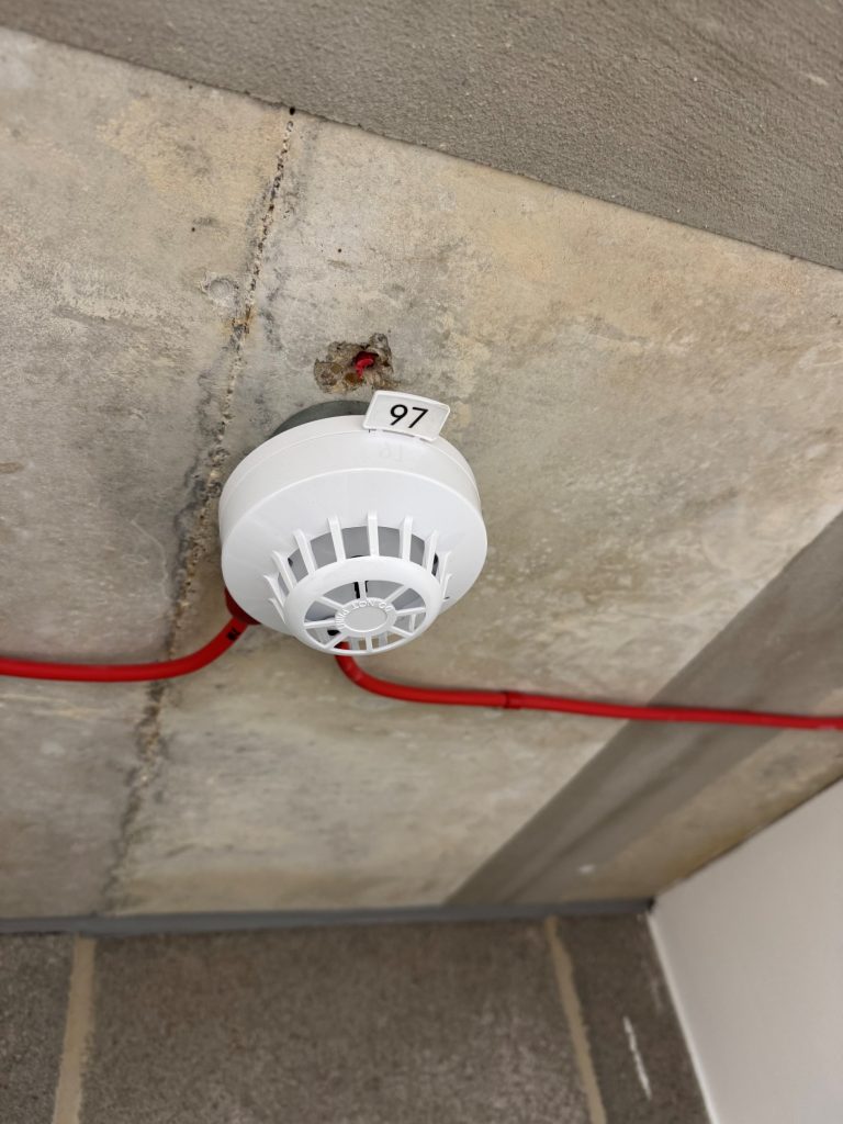 Addressable fire alarm Detection sensor installation