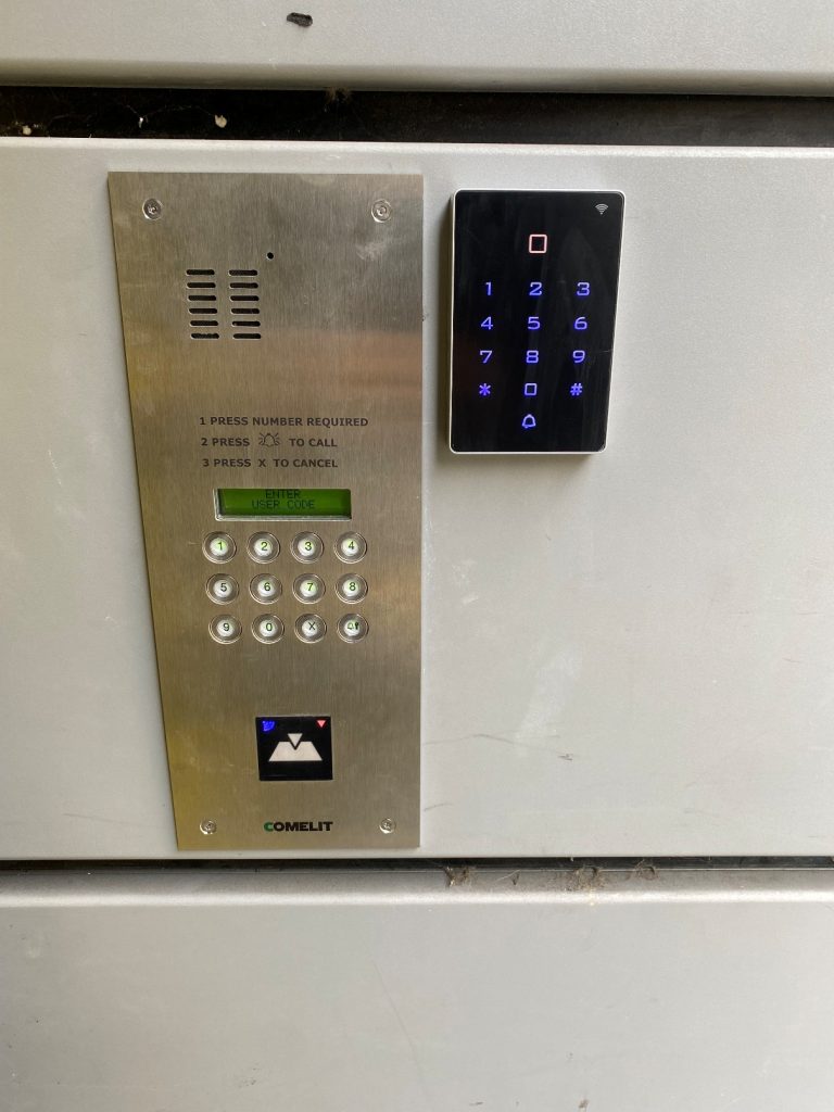 Comelit door access system installed