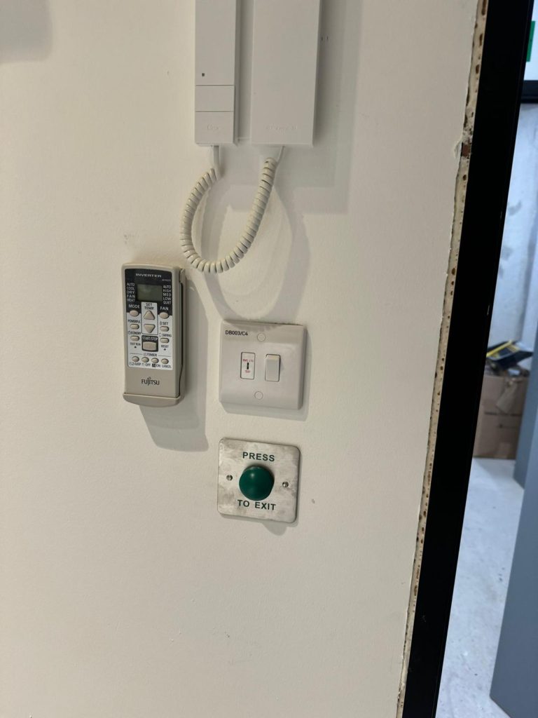 Comelit Intercom system handset with door push to open button