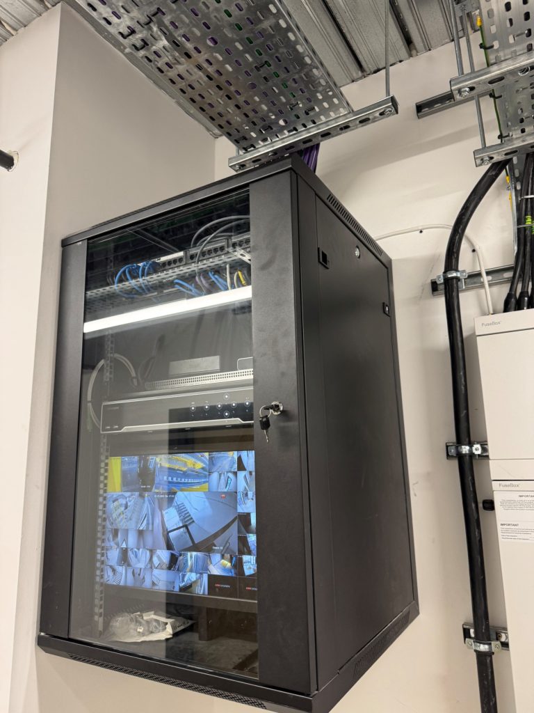 Complete routing & switching with Hikvision cctv system and Ubiquity equipment throughout in Hackney