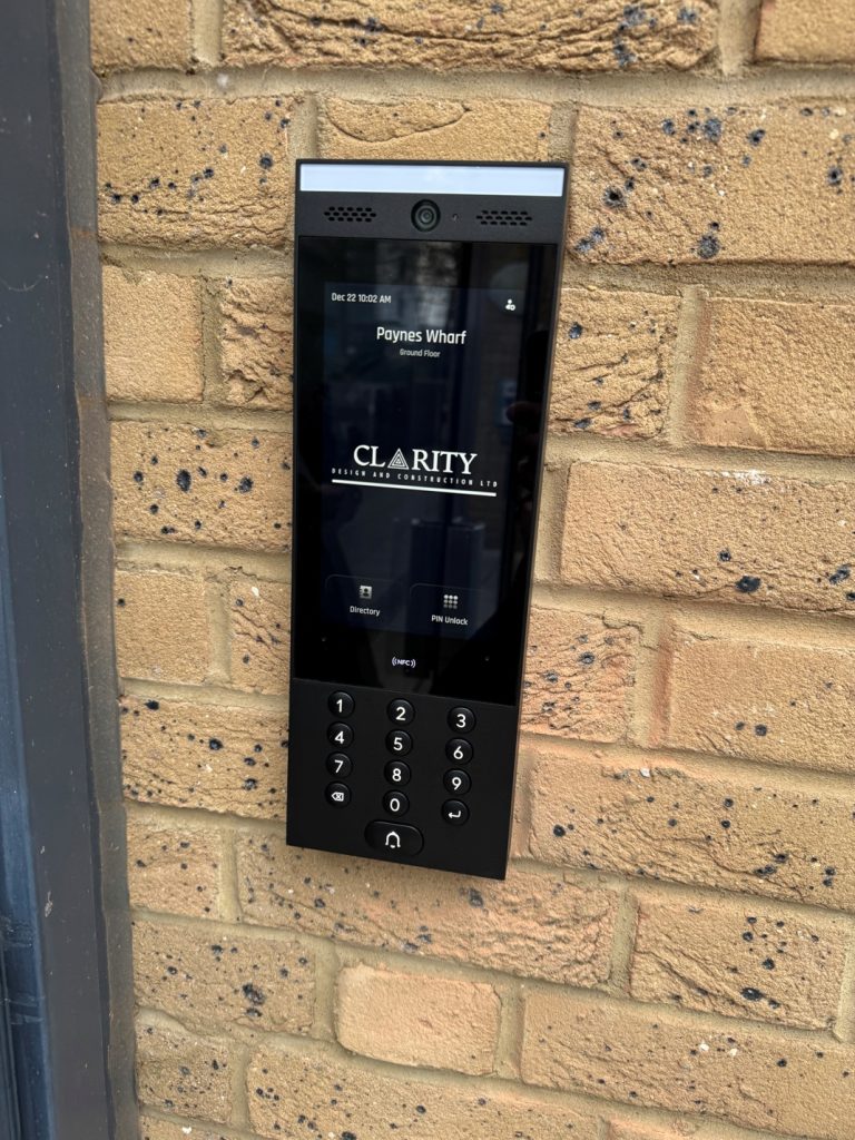 Ubiquity smart door entry system installed