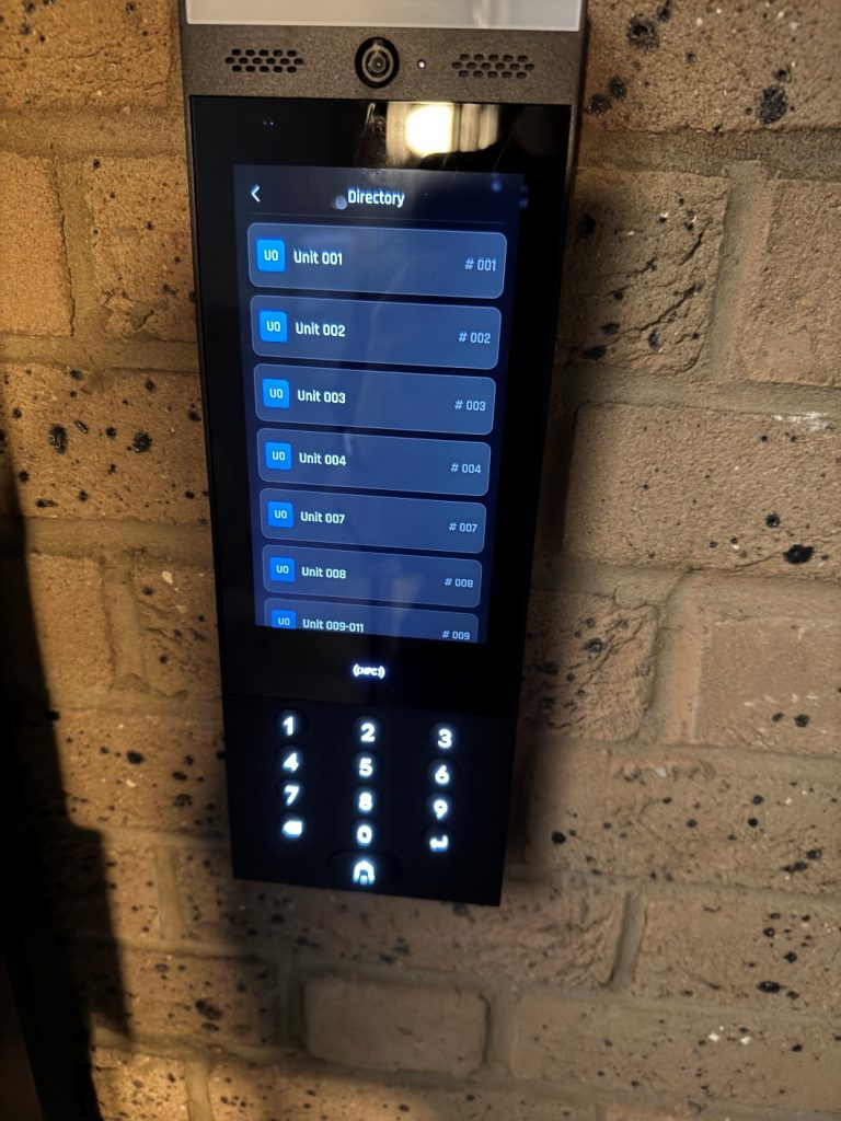Ubiquity smart door entry system installed