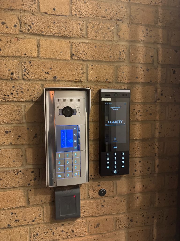 Ubiquity Intercom door entry system installed