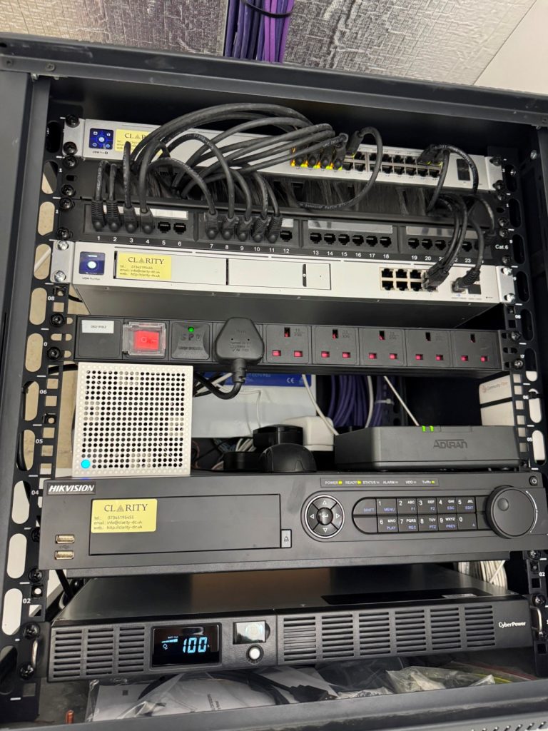 Complete routing & switching with Hikvision cctv system and Ubiquity equipment throughout  including UPS in Deptford